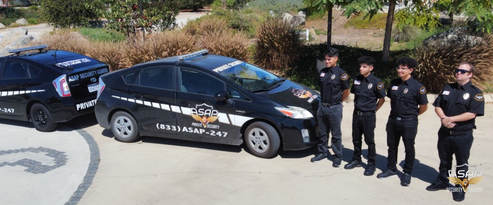 ASAP security guards with their patrol vehicles