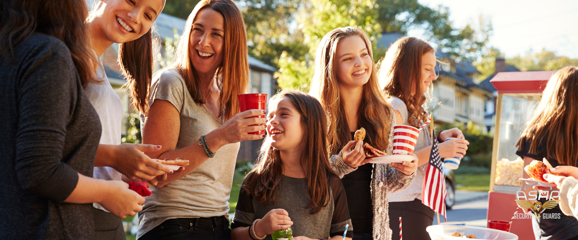 neighbors enjoying a picnic together