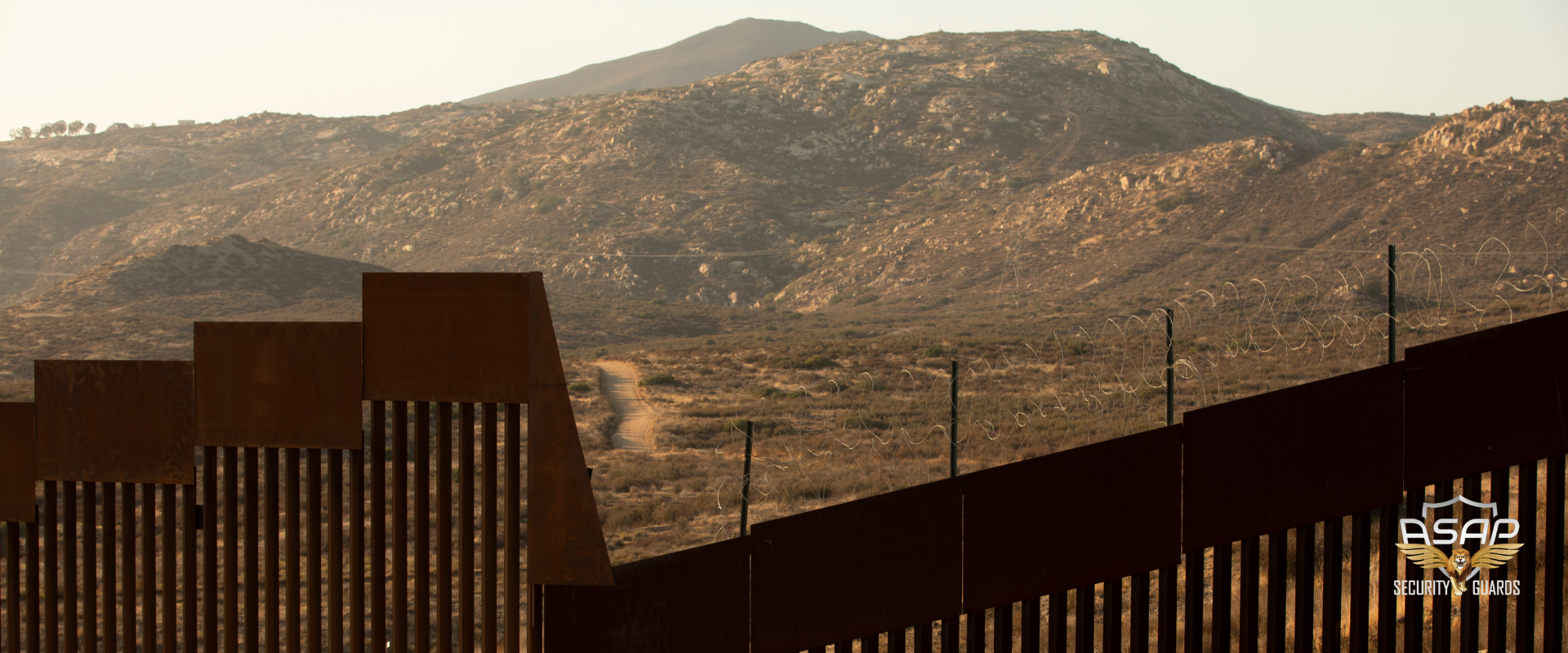 Security guards work to protect the federal borders