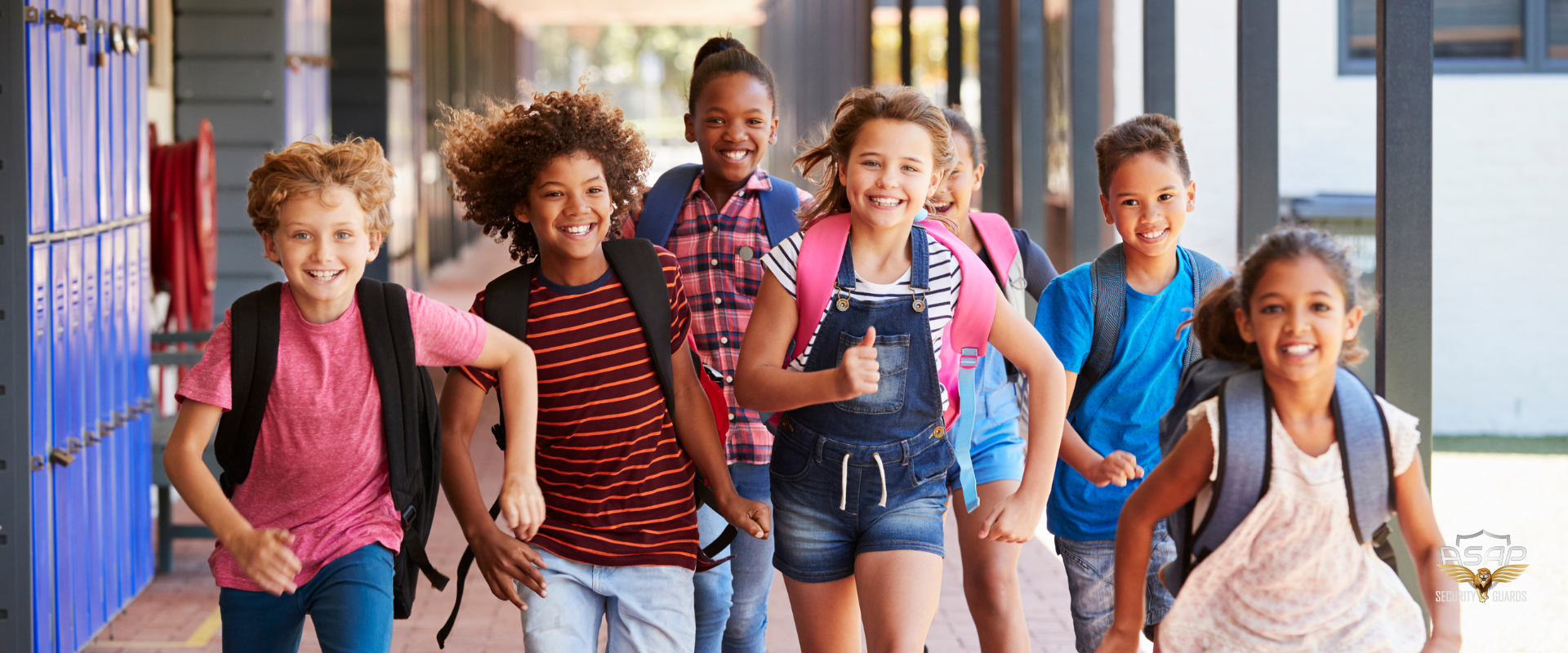 Happy kids safe at school