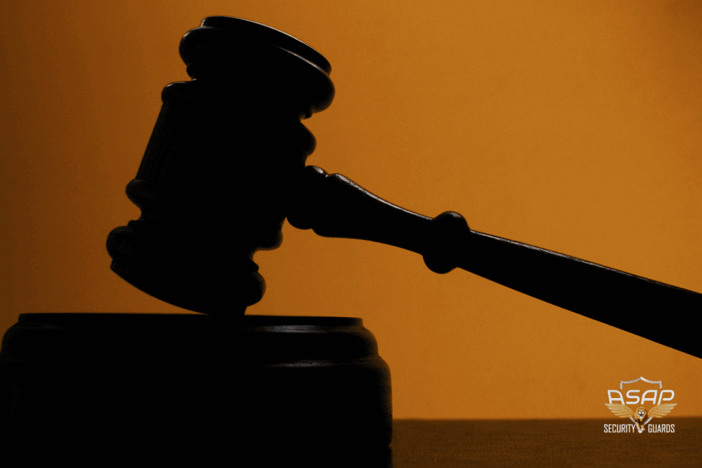 Judges Gavel Legal Consequences for hiring undertrained security guards