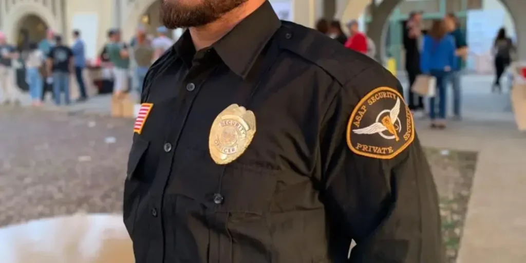 Uniformed ASAP Security Guard providing a visible retail security presence