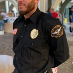 Armed security officer in uniform ready for a San Diego assignment